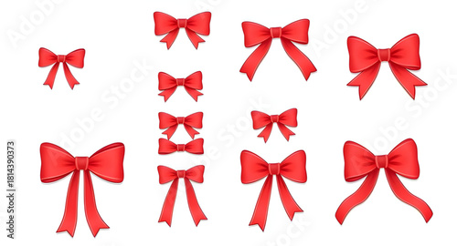 christmas, festive, ribbon, bow, red, satin, silky, shiny, glossy, decor, ornament, gift, present, wrap, decoration, winter, seasonal, celebration, bright, vibrant, bold, jolly, cheerful, elegant, cla