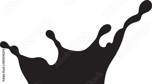 Dynamic Black Liquid Splash Graphic Element