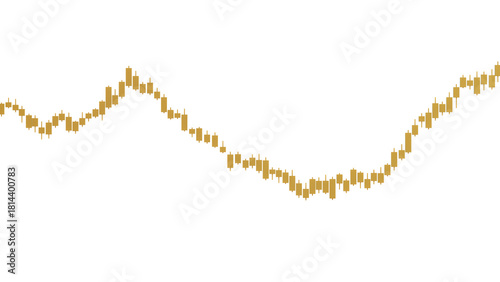candlestick chart 3D rendering