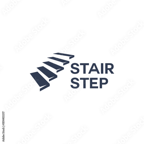 Stairs logo design concept success steps logo. Suitable for corporate business company. 