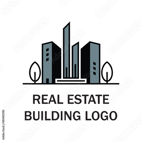 Modern Real Estate Building Logo Design