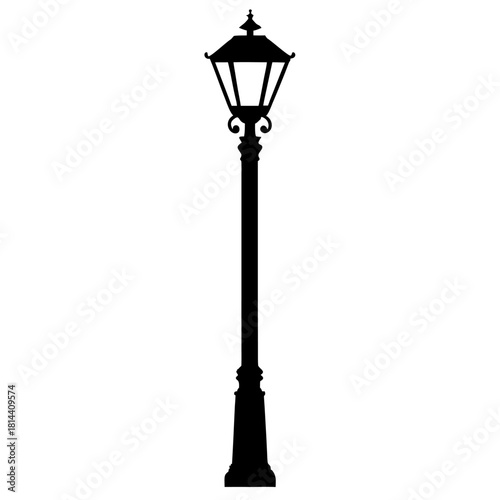 street lamp isolated on white