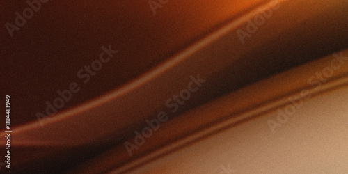 Foto Abstract brown and orange background with grainy texture and curves