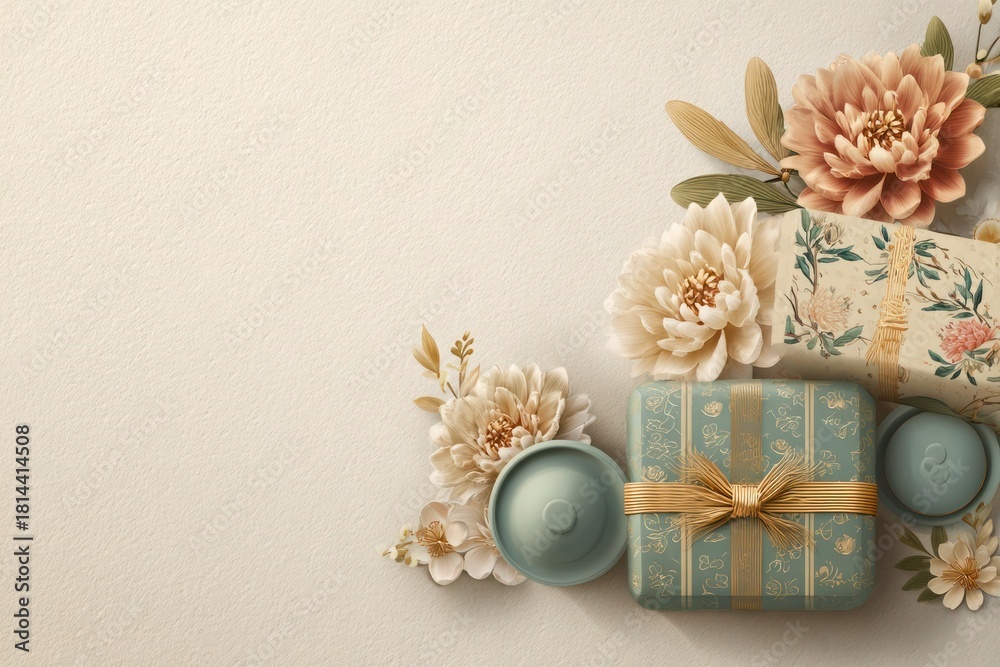 Fototapeta premium Korean Traditional Gift Promotion Template