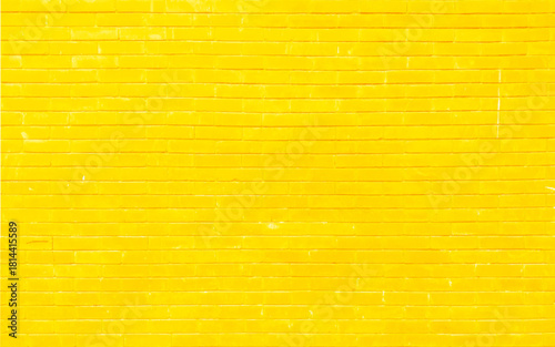 Yellow Brick Wall Background.