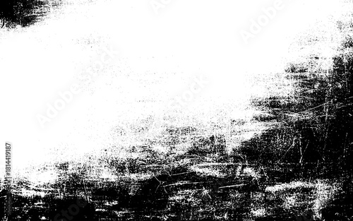 Grunge black and white urban Texture. Dark messy dust overlay distressed background. Create design abstract dotted, scratched, noise and grain.