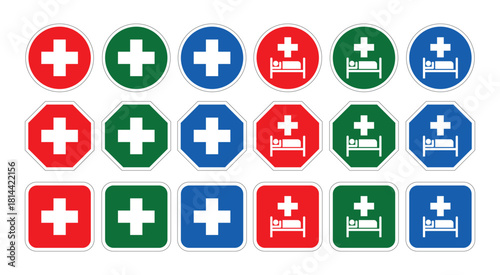 Hospital Emergency Services Direction Sign