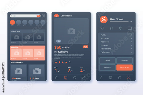 Modern e commerce banner with gradient and product showcase