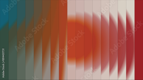 Harmonic Color Spectrum Vertical Bars with Smooth Gradient Transitions from Cool Blues to Warm Reds for Creative Abstract Design