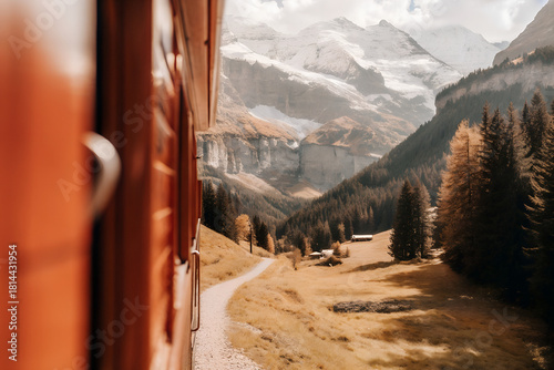 snow covered mountains