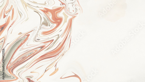 Colorful liquid abstract background with oil painting streaks and watercolor marble