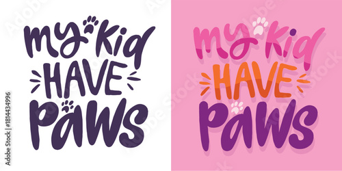 Funny hand drawn doodle lettering quote about pet lovers. Lettering for t-shirt design, mug print, bag print, clothes fashion. 100% hand drawn vector image.