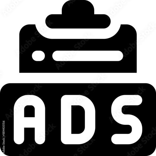 clipboard glyph icon. Strong and solid vector icon for websites, mobile interfaces, presentations, and visual branding. High quality and easy to edit.