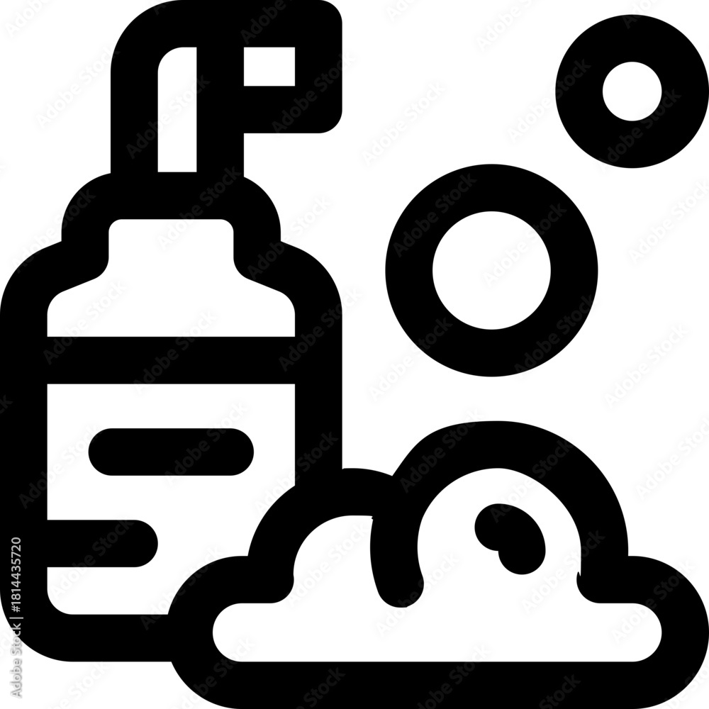 Obraz premium shampoo line icon. Clean and minimalist vector icon for websites, mobile apps, presentations, and logos. Fully scalable and customizable for any project.