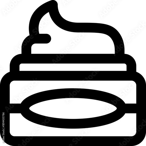 pomade line icon. Clean and minimalist vector icon for websites, mobile apps, presentations, and logos. Fully scalable and customizable for any project.