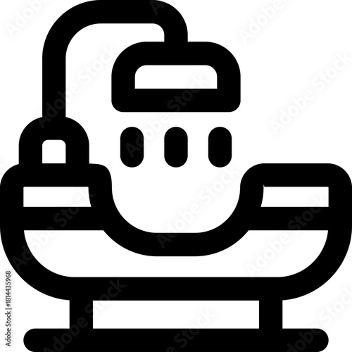 hair wash line icon. Clean and minimalist vector icon for websites, mobile apps, presentations, and logos. Fully scalable and customizable for any project.