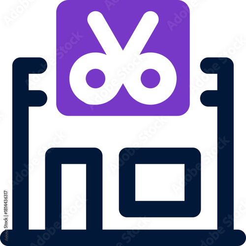 barbershop duotone icon. Sleek and modern vector icon for websites, mobile apps, marketing materials, and corporate design. Fully scalable and ready to use.