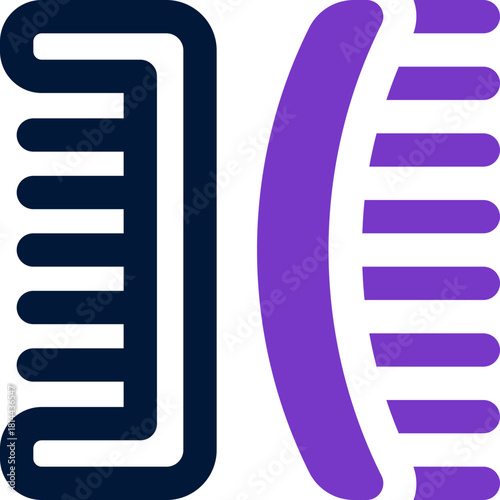 hair comb duotone icon. Sleek and modern vector icon for websites, mobile apps, marketing materials, and corporate design. Fully scalable and ready to use.