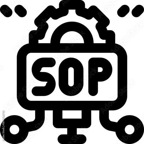 sop line icon. Clean and minimalist vector icon for websites, mobile apps, presentations, and logos. Fully scalable and customizable for any project.