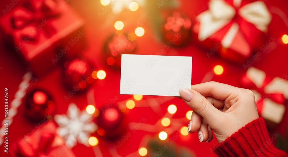 Obraz premium Holiday cheer radiates from this image with gifts, ornaments, and sparkling lights adding to the festive mood.