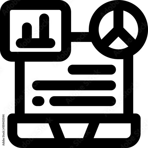 digital analytic line icon. Clean and minimalist vector icon for websites, mobile apps, presentations, and logos. Fully scalable and customizable for any project.