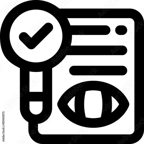 descriptive analytic line icon. Clean and minimalist vector icon for websites, mobile apps, presentations, and logos. Fully scalable and customizable for any project.