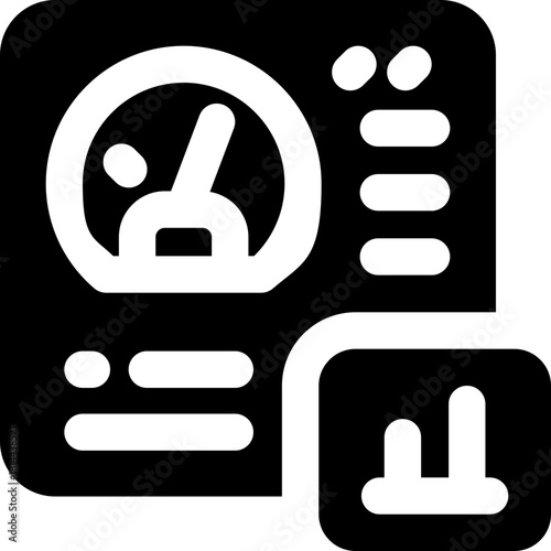 performance glyph icon. Strong and solid vector icon for websites, mobile interfaces, presentations, and visual branding. High quality and easy to edit.