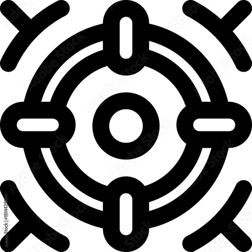 aim line icon. Clean and minimalist vector icon for websites, mobile apps, presentations, and logos. Fully scalable and customizable for any project.