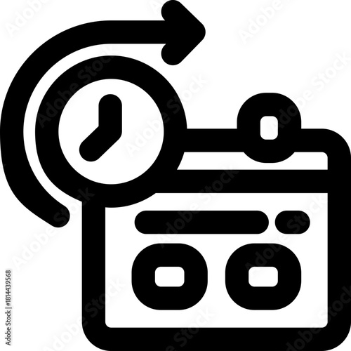 long term line icon. Clean and minimalist vector icon for websites, mobile apps, presentations, and logos. Fully scalable and customizable for any project.