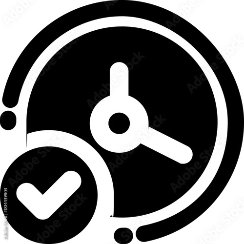 productivity glyph icon. Strong and solid vector icon for websites, mobile interfaces, presentations, and visual branding. High quality and easy to edit.