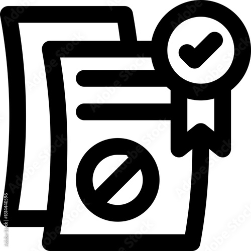 sealed line icon. Clean and minimalist vector icon for websites, mobile apps, presentations, and logos. Fully scalable and customizable for any project.