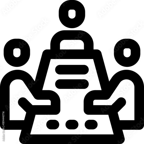 negotiation line icon. Clean and minimalist vector icon for websites, mobile apps, presentations, and logos. Fully scalable and customizable for any project.