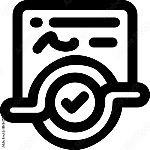 smart contract line icon. Clean and minimalist vector icon for websites, mobile apps, presentations, and logos. Fully scalable and customizable for any project.