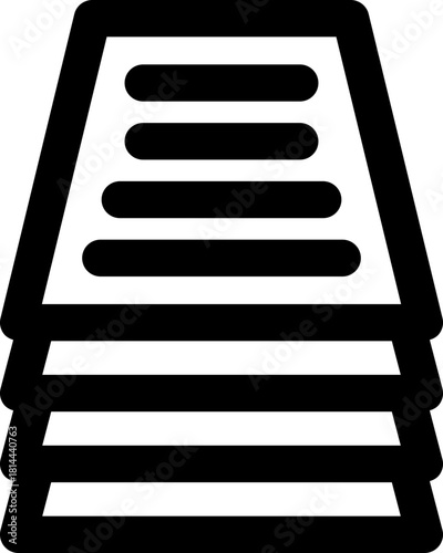 paper line icon. Clean and minimalist vector icon for websites, mobile apps, presentations, and logos. Fully scalable and customizable for any project.