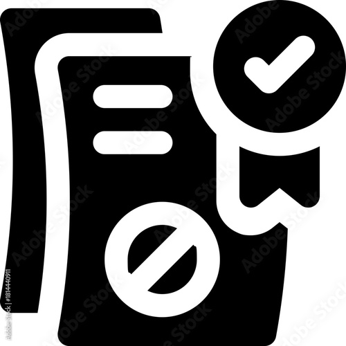 sealed glyph icon. Strong and solid vector icon for websites, mobile interfaces, presentations, and visual branding. High quality and easy to edit.