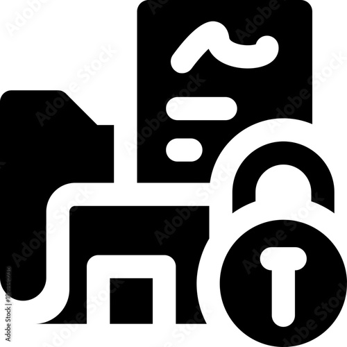 confidential glyph icon. Strong and solid vector icon for websites, mobile interfaces, presentations, and visual branding. High quality and easy to edit.