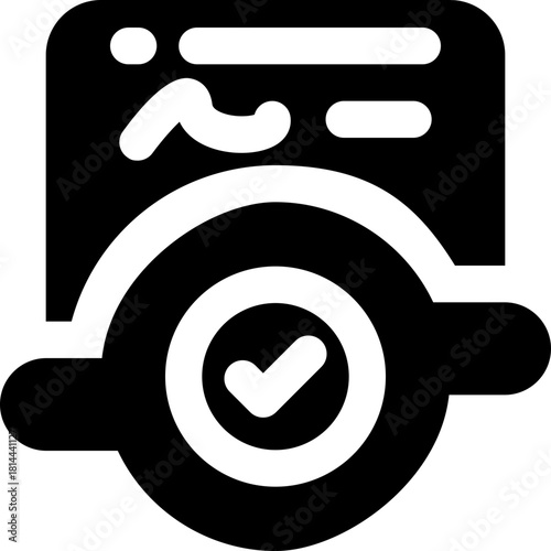 smart contract glyph icon. Strong and solid vector icon for websites, mobile interfaces, presentations, and visual branding. High quality and easy to edit.