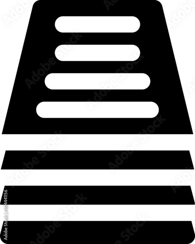 paper glyph icon. Strong and solid vector icon for websites, mobile interfaces, presentations, and visual branding. High quality and easy to edit.