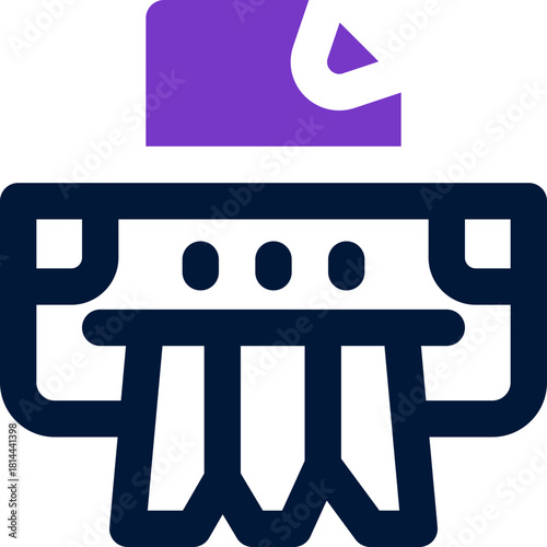 shredder duotone icon. Sleek and modern vector icon for websites, mobile apps, marketing materials, and corporate design. Fully scalable and ready to use.