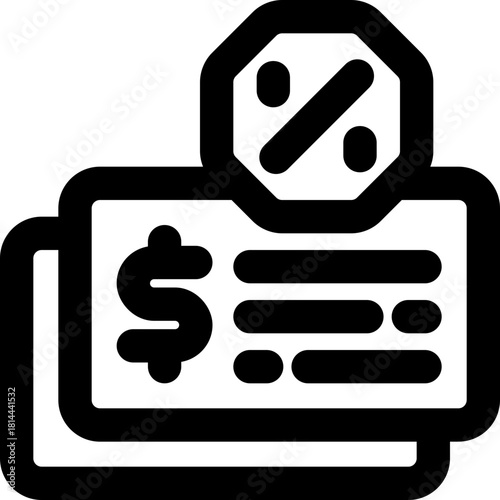 ticket line icon. Clean and minimalist vector icon for websites, mobile apps, presentations, and logos. Fully scalable and customizable for any project.