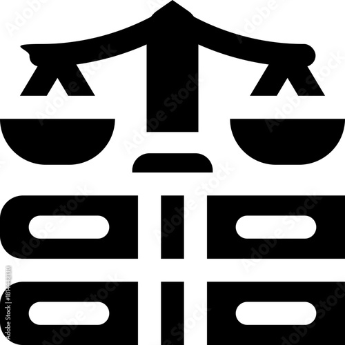 law glyph icon. Strong and solid vector icon for websites, mobile interfaces, presentations, and visual branding. High quality and easy to edit.