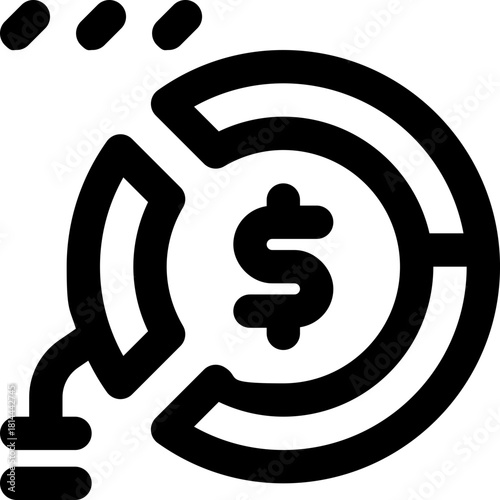 margin line icon. Clean and minimalist vector icon for websites, mobile apps, presentations, and logos. Fully scalable and customizable for any project.