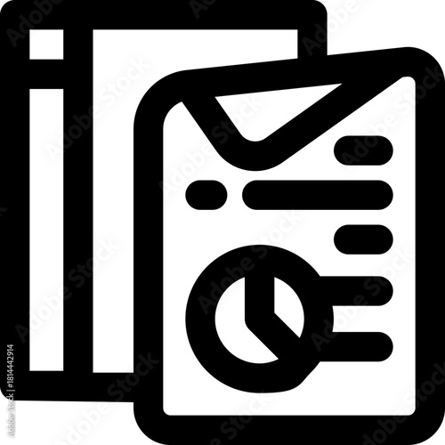 data report line icon. Clean and minimalist vector icon for websites, mobile apps, presentations, and logos. Fully scalable and customizable for any project.