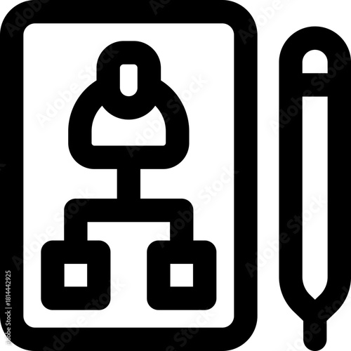 project plan line icon. Clean and minimalist vector icon for websites, mobile apps, presentations, and logos. Fully scalable and customizable for any project.