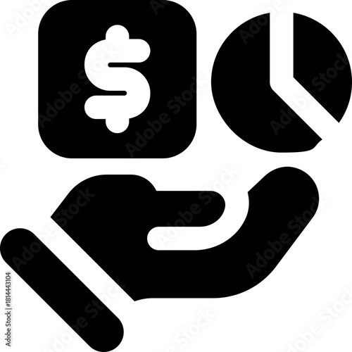 divestiture glyph icon. Strong and solid vector icon for websites, mobile interfaces, presentations, and visual branding. High quality and easy to edit.