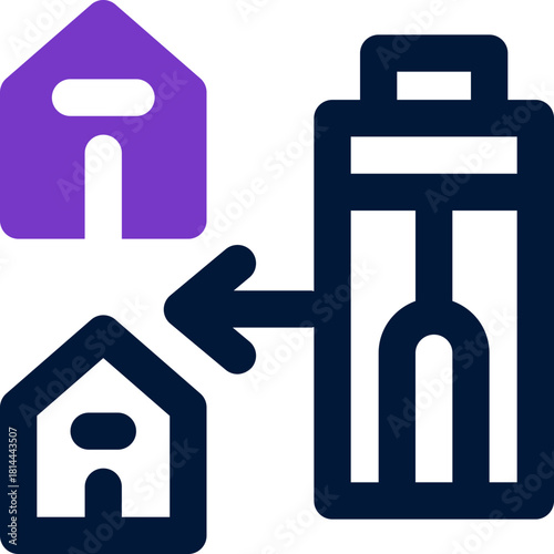 merger duotone icon. Sleek and modern vector icon for websites, mobile apps, marketing materials, and corporate design. Fully scalable and ready to use.