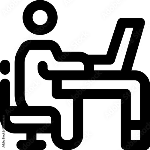 working line icon. Clean and minimalist vector icon for websites, mobile apps, presentations, and logos. Fully scalable and customizable for any project.