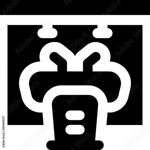 stage glyph icon. Strong and solid vector icon for websites, mobile interfaces, presentations, and visual branding. High quality and easy to edit.