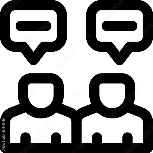 talking line icon. Clean and minimalist vector icon for websites, mobile apps, presentations, and logos. Fully scalable and customizable for any project.