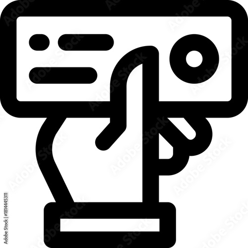 business card line icon. Clean and minimalist vector icon for websites, mobile apps, presentations, and logos. Fully scalable and customizable for any project.